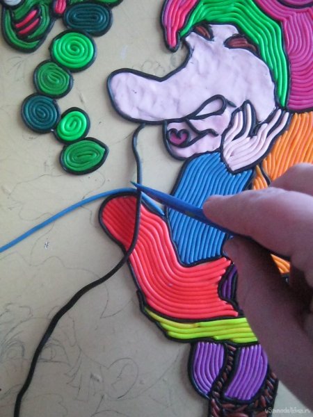 Композиция из пластилиновых шариков