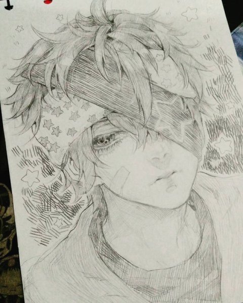 Мальчик арт карандашом