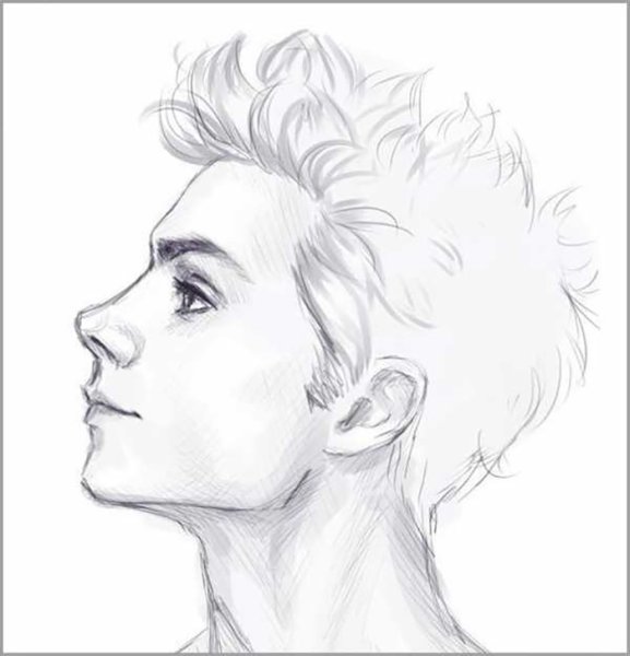 Парень карандашом