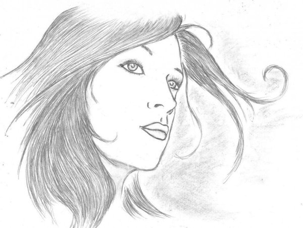 Рисунки простым карандашом девушки легкие