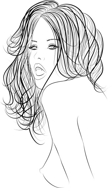 Рисунки женщин для срисовки