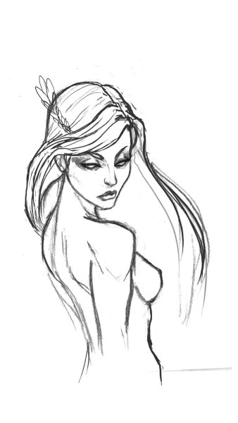 Красивые девушки карандашом