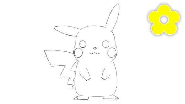 Пикачу для срисовки карандашом