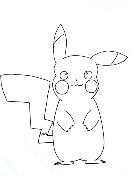 Аниме покемоны Пикачу для срисовки