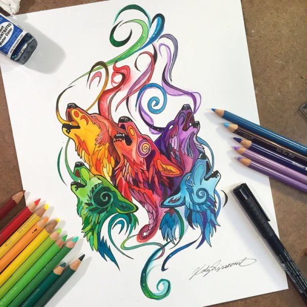 Красивые рисунки маркерами