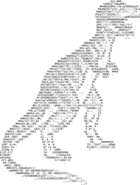 Рисунки из точек и символов