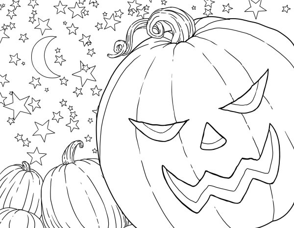 Раскраска Хэллоуин