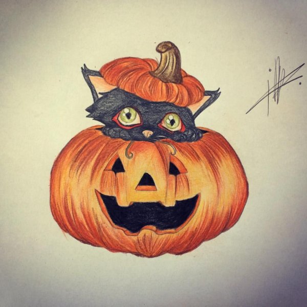 Классные рисунки на Хэллоуин