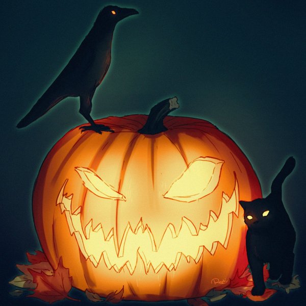 Хэллоуин рисунки красивые