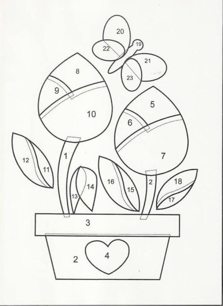 Эскиз аппликации из ткани