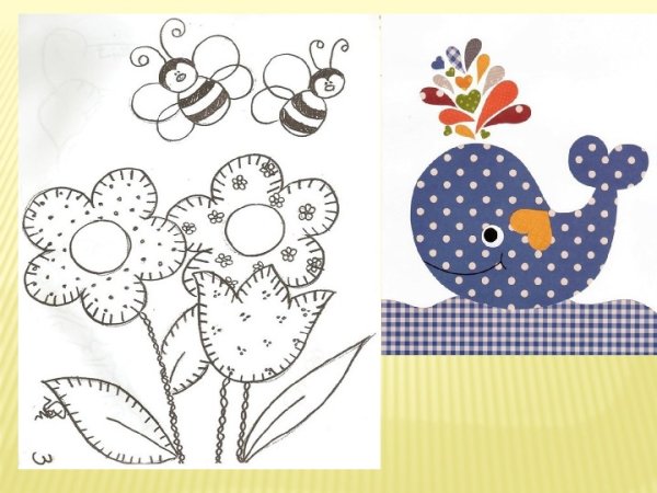 Аппликация из ткани начальная школа