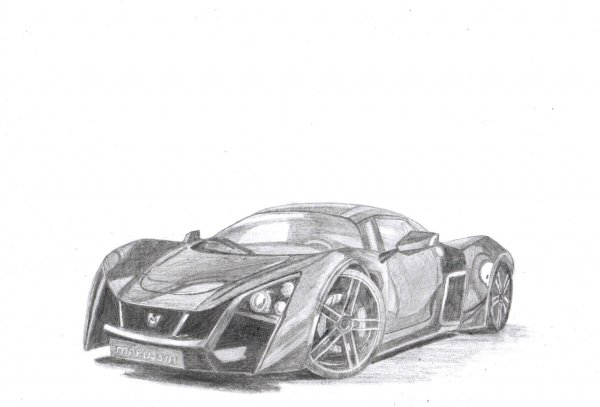 Суперкары карандашом