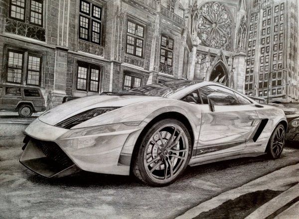 Сложные рисунки машин