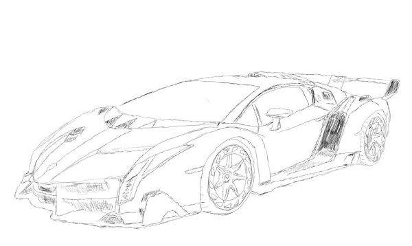 Lamborghini Veneno раскраска