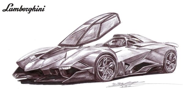 Ламборджини Венено скетч