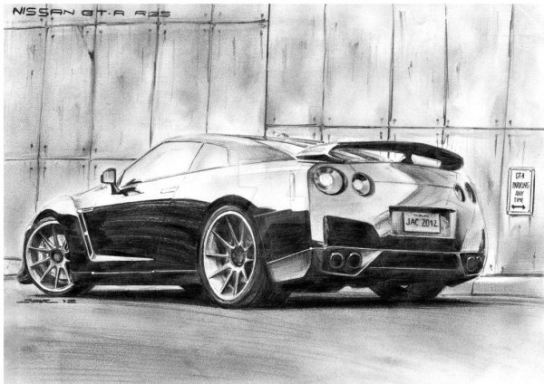 Nissan GTR r35 drawing