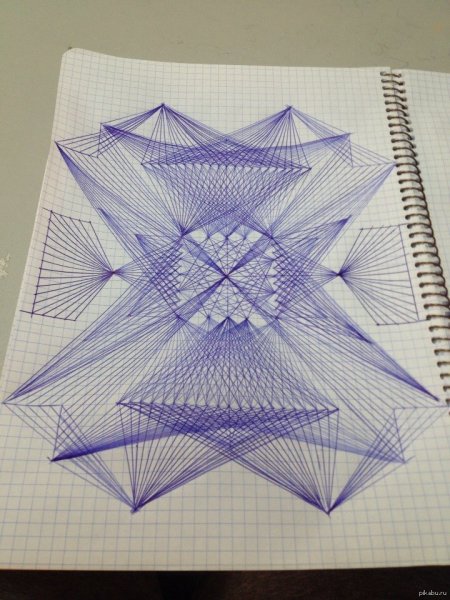 Узоры ручкой в тетради