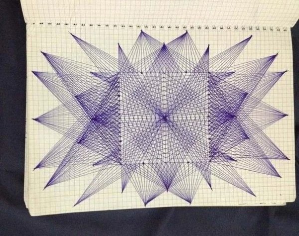 Геометрические рисунки в тетради