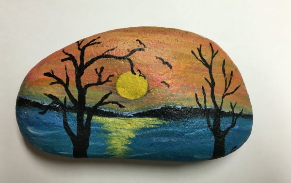 Сова на гальке