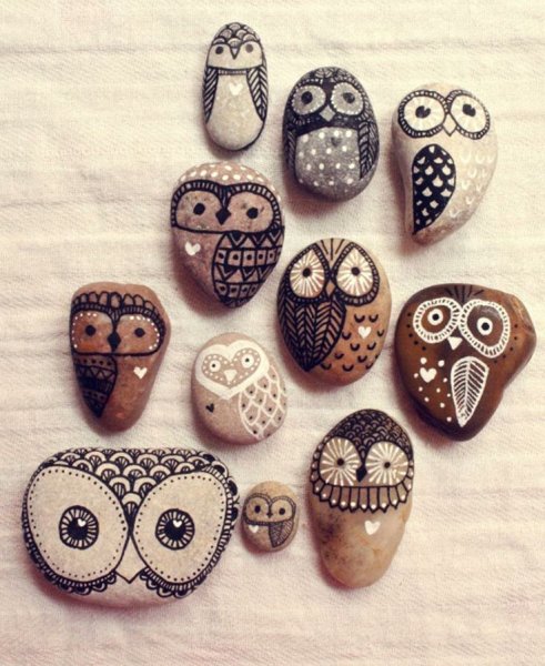 Галька расписанная