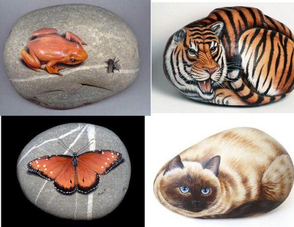 Кошка из гальки