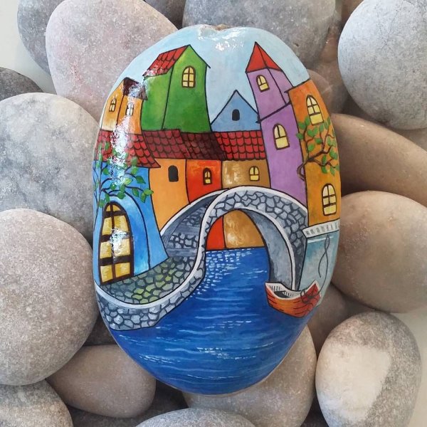 Роспись камней для детей