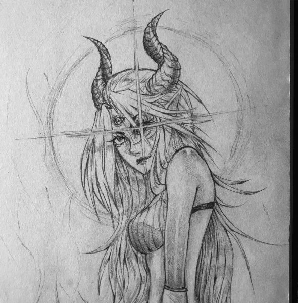 Рисунки карандашом дьявол и ангел