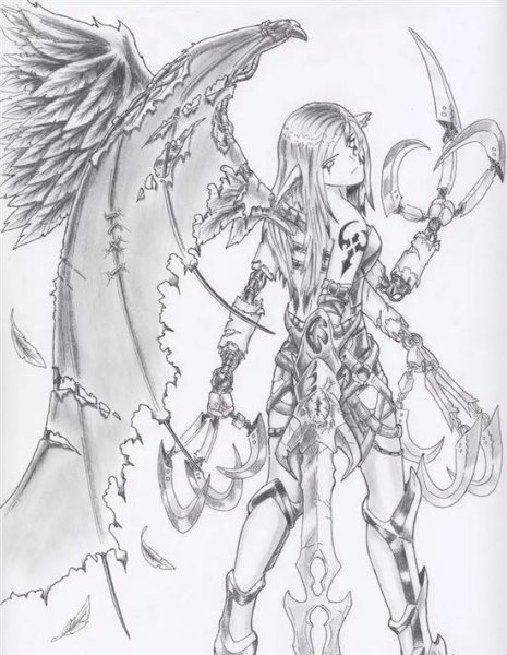 Демон карандашом