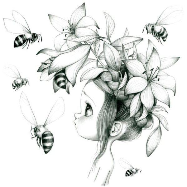 Ангел рисунок карандашом простой