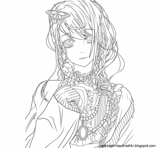 Аниме карандашом сложные