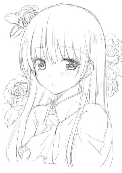 Аниме Эльф карандашом