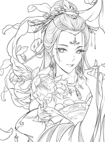 Раскраска антистресс аниме