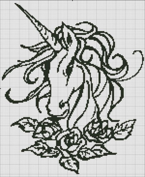 Вышивка крестом Единорог
