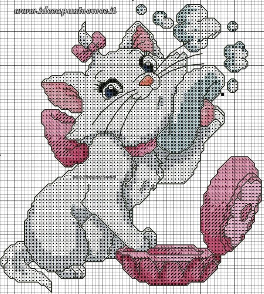 Вышивка кошки схемы