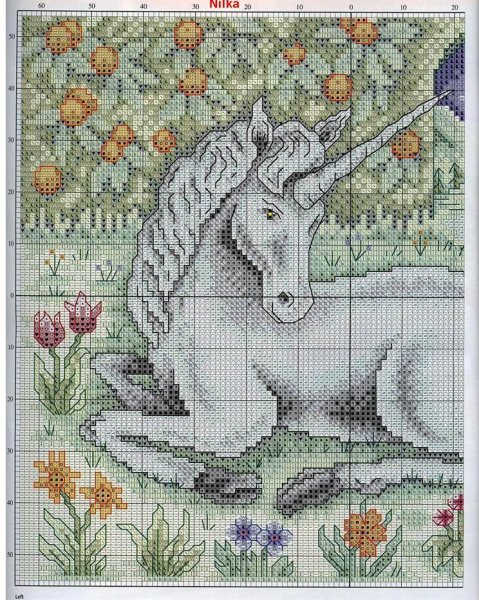 Единорог вышивка крестом схема