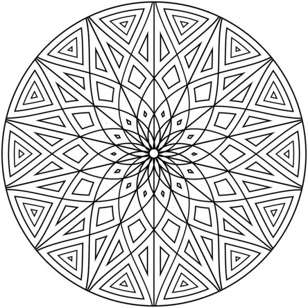 Геометрический орнамент в круге