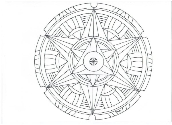 Мандала орнамент в круге