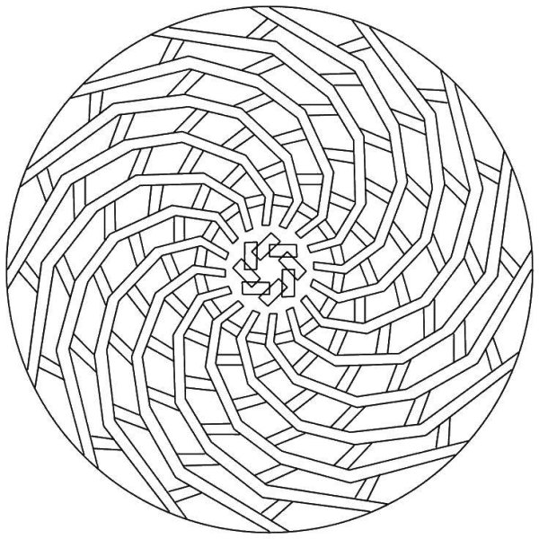 Геометрические мандалы для раскрашивания