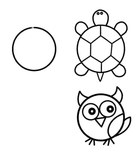 Рисунок из кругов и окружностей