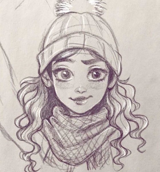 Рисунки для срисовки девочки