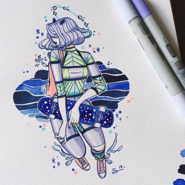 Стили рисования маркерами