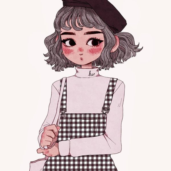 Милые девочки в мультяшном стиле