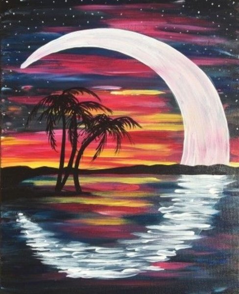 Правополушарное рисование закат