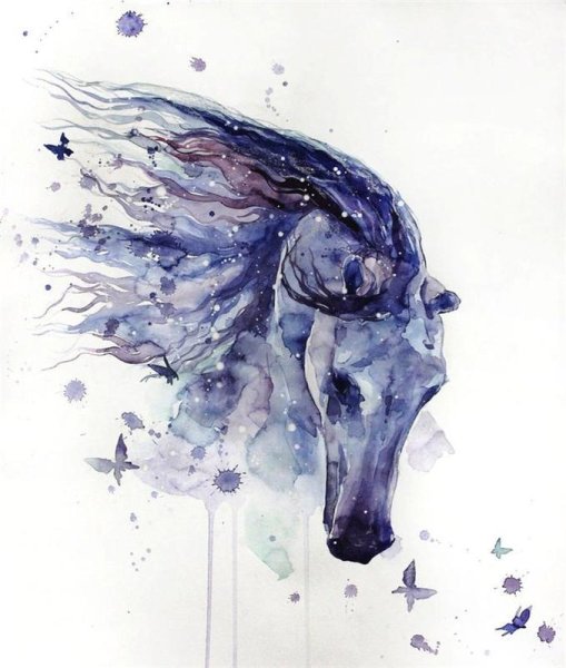 Акварельные лошади Елены Швед