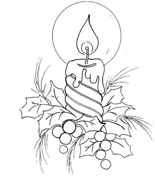 Рождественская открытка раскраска