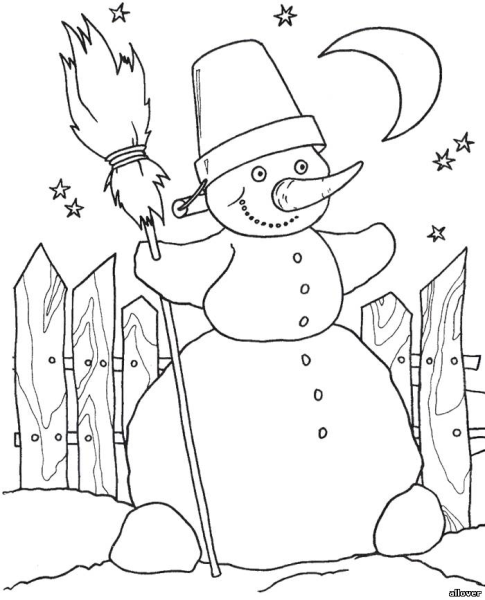 Раскраска на новогоднюю тему для детей