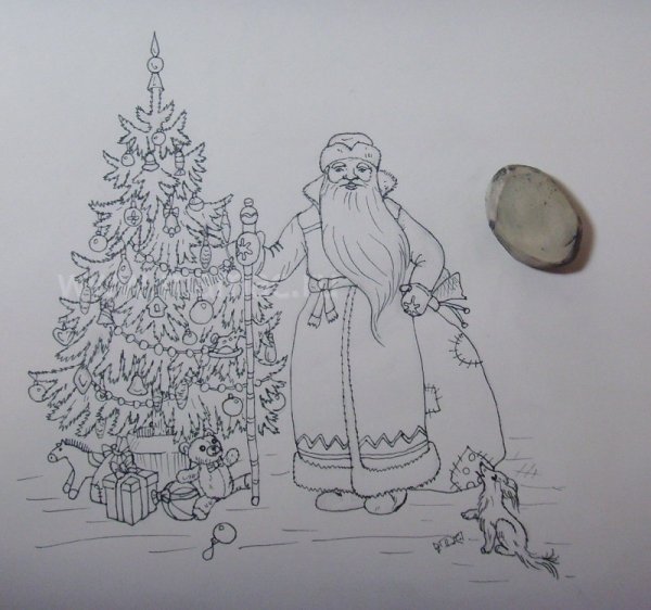 Раскраска новый год для детей