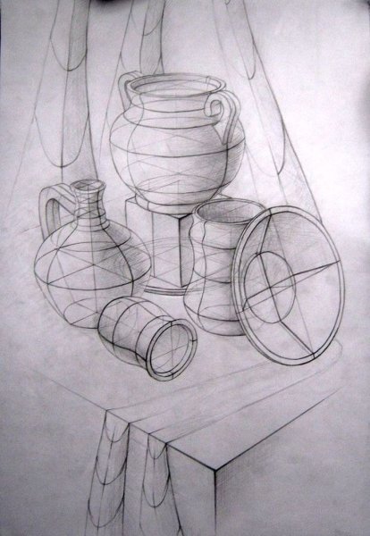 Академический линейно конструктивный натюрморт