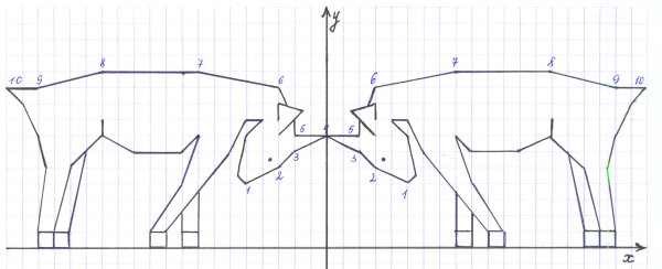 Симметричные фигуры животных