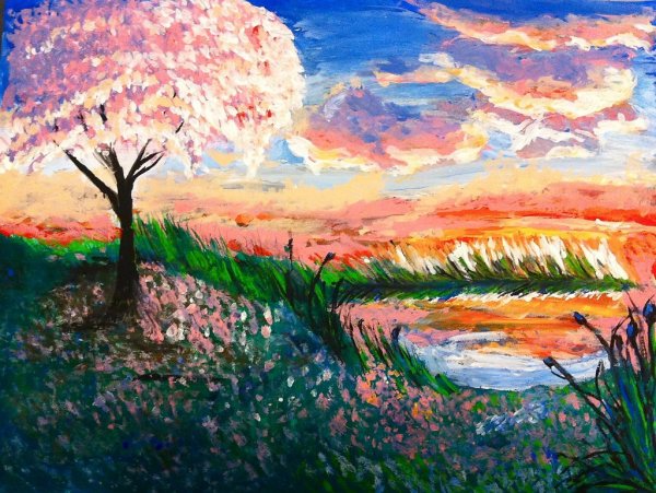 Пейзажи из гуаши